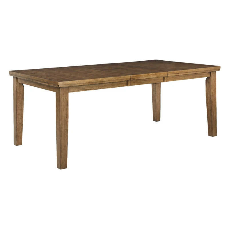 Table de salle à manger extensible en bois/placage de caryer brun clair - Urbinforte