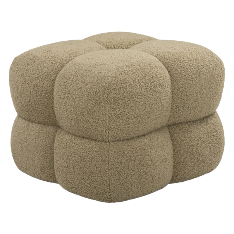 Ottoman en tissu bouclé - Niva