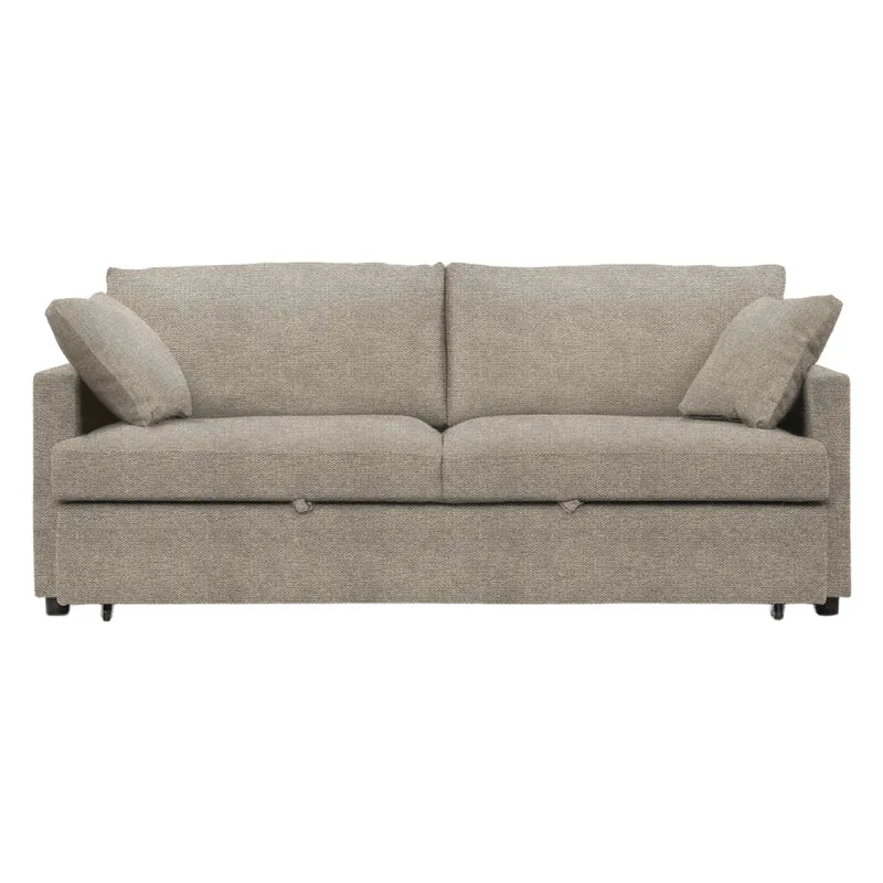 Sofa-lit en tissu beige pâle