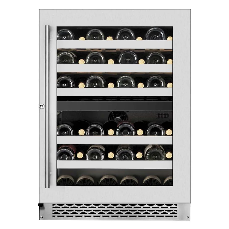 Cellier 24 po à 46 bouteilles et 2 zones - Gamme Titanium