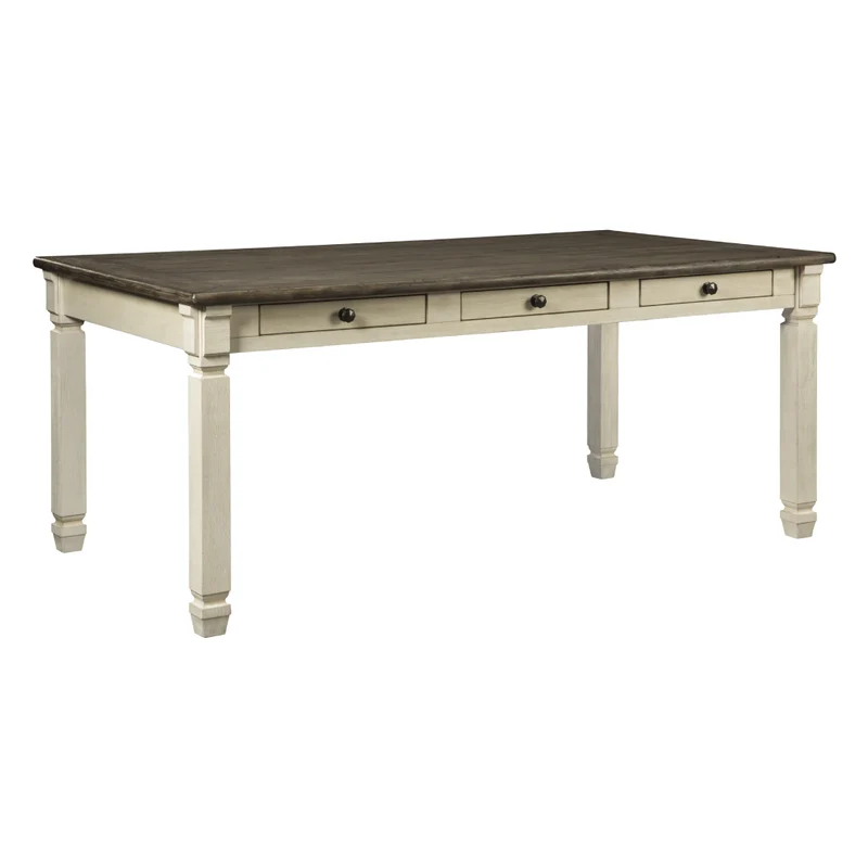 Table de salle à manger rectangulaire en bois/placage bicolore avec rangement - Bolanburg