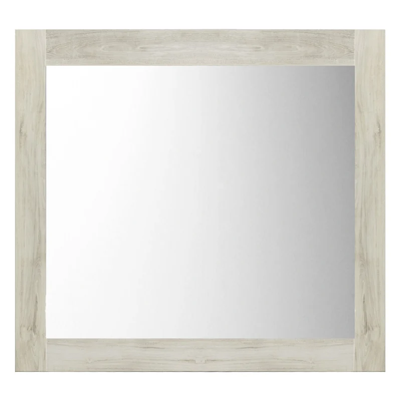 Miroir du bureau en bois/placage blanc - Bellaby