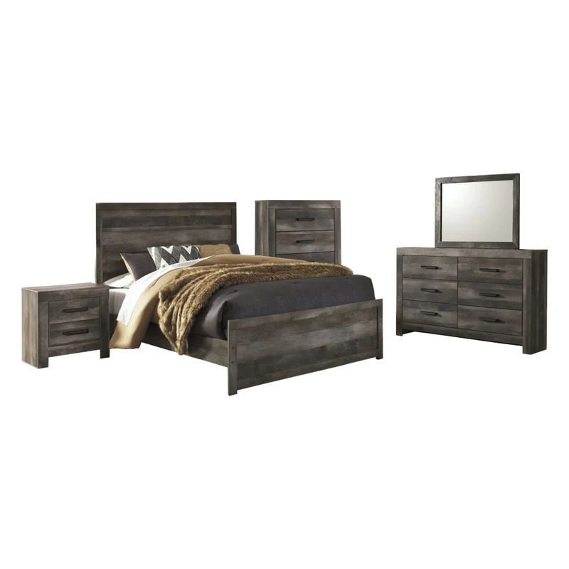 Mobilier de chambre à coucher 5 pièces Grand lit - Wynnlow