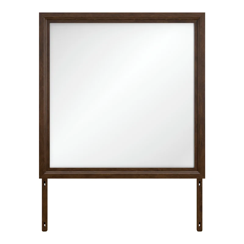 Miroir de bureau en bois/placage brun foncé - Danabrin