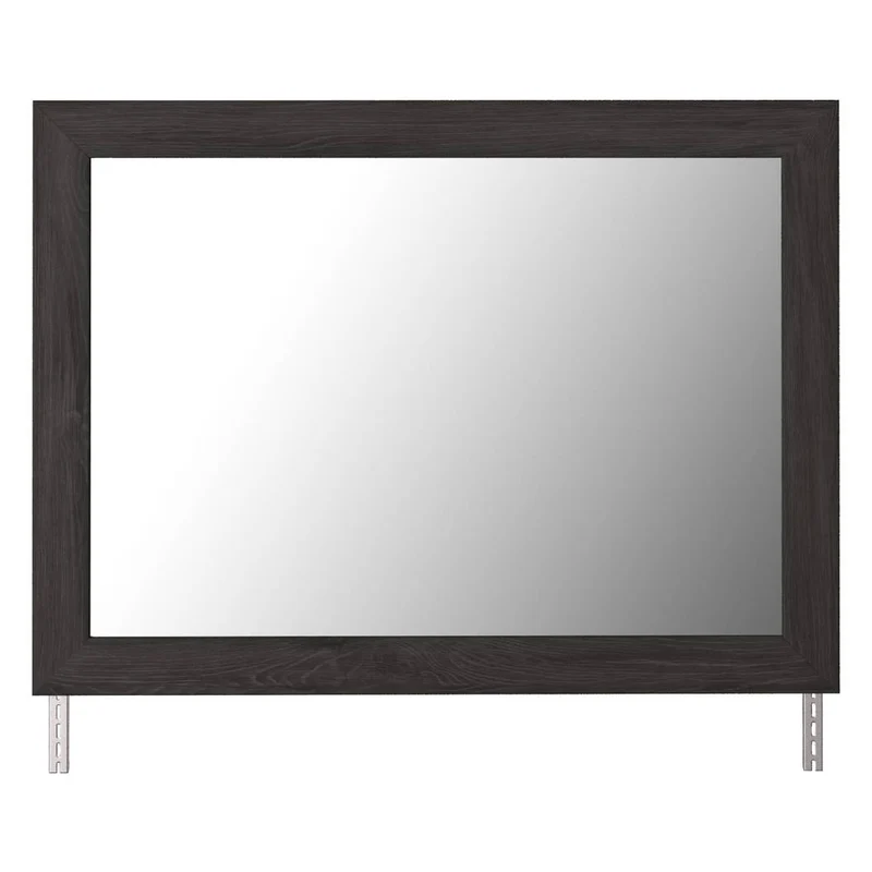 Miroir de bureau en bois/placage noir - Belachime