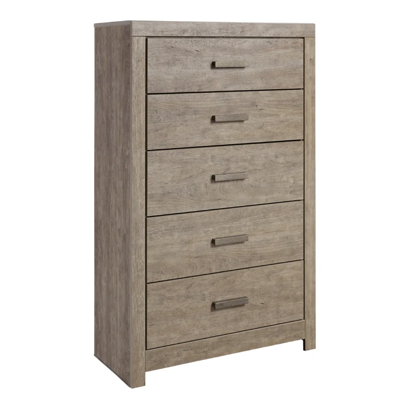 Commode à 5 tiroirs en bois/placage gris - Culverbach
