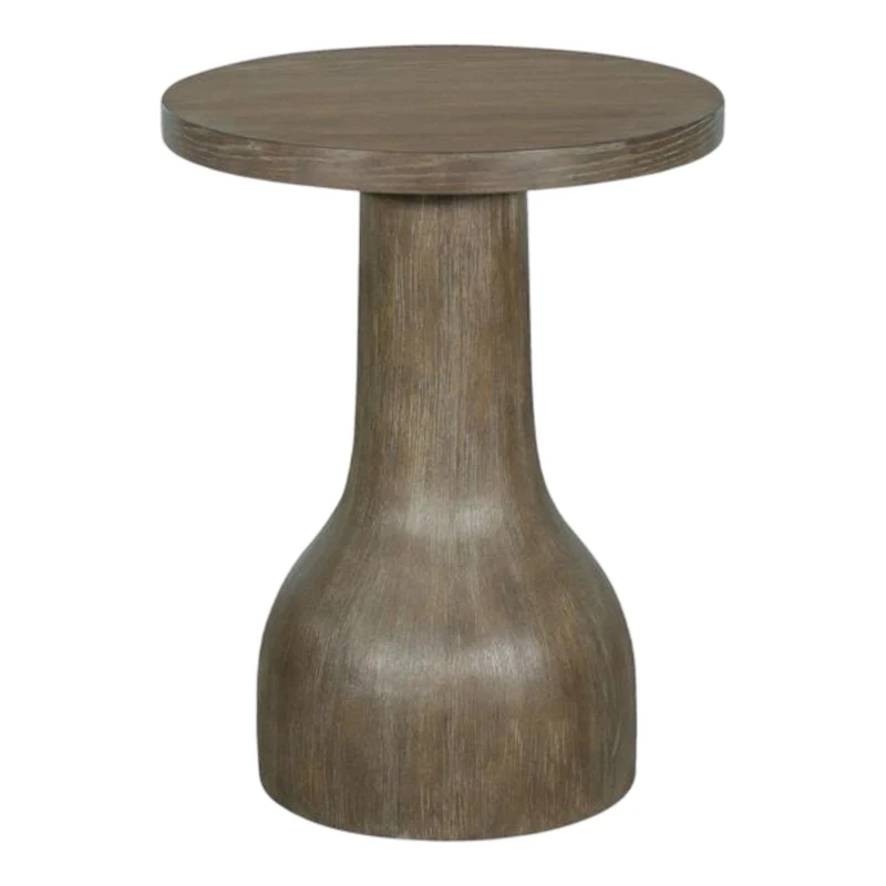 Table de bout en bois/placage de chêne brun grisâtre - Bosley