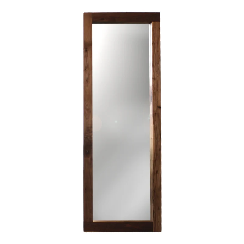 Miroir en bois de noyer fumé 36 x 88 po - Glass