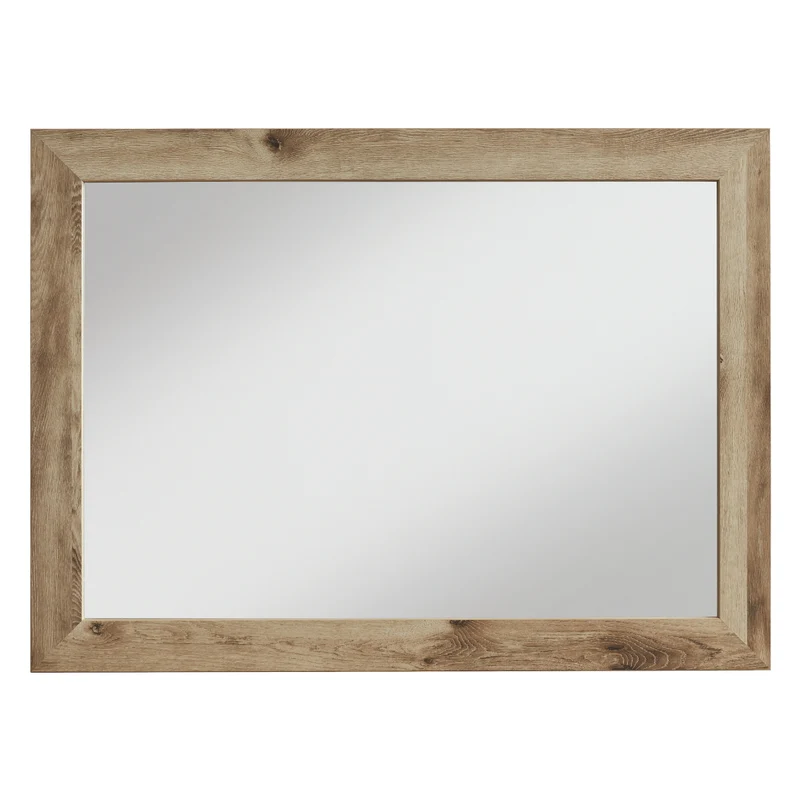 Miroir de bureau en bois/placage brun clair - Hyanna