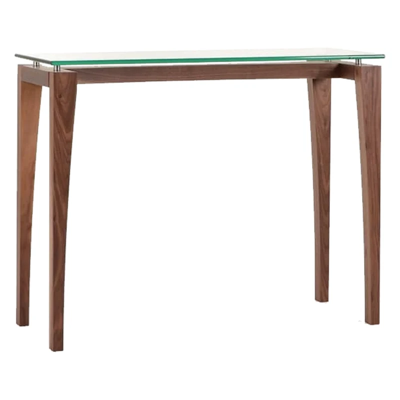 Table console en verre et bois de noyer - Ima