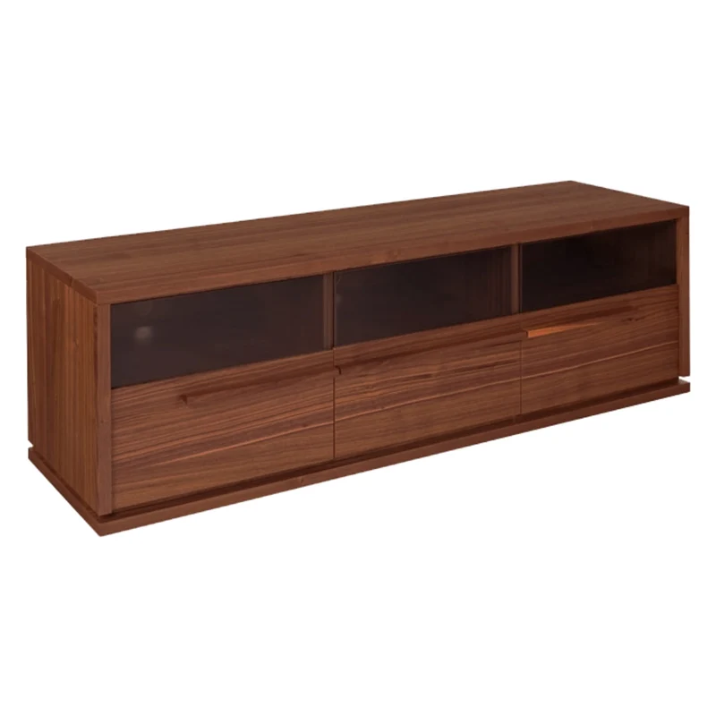 Meuble de télévision en bois de merisier avec 2 portes & 1 tiroir - Will