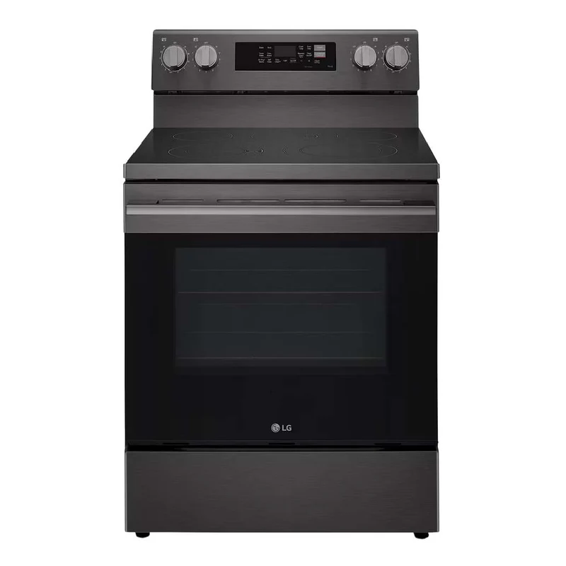 Cuisinière électrique 30 po, 6,3 pi³ Inox noir avec Convection ProBake®, Air Fry et Wi-Fi