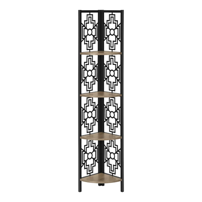 Étagère de coin en métal avec 4 tablettes en MDF/stratifié - I 3621-3622-3623