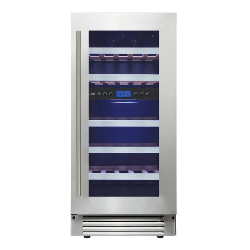Cellier à vin 15 po, 23 bouteilles Inox - 2 zones