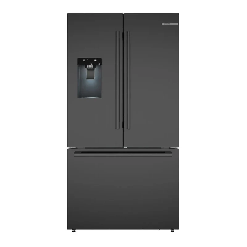 Réfrigérateur à portes françaises, profondeur comptoir 36 po, 21,6 pi³ Inox noir avec Distributeur externe d'eau/glaçons - Série 500