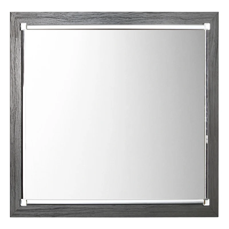 Miroir de bureau en bois/MDF gris - Lodanna