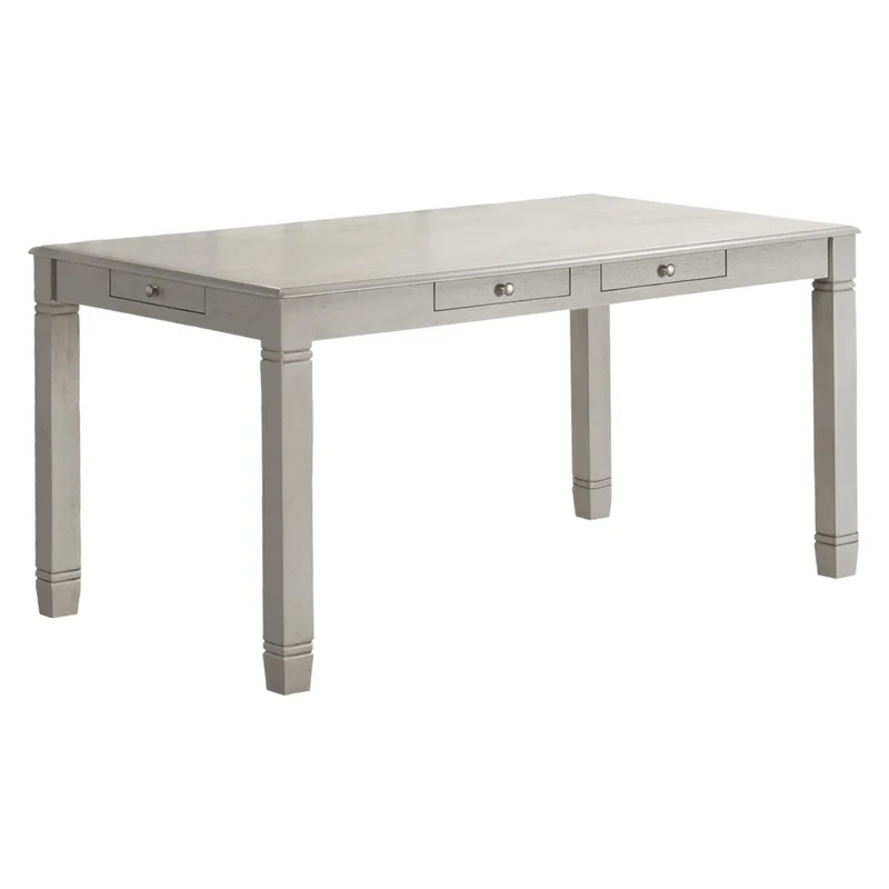 Table de salle à manger rectangulaire en bois/placage gris antique - I 1255