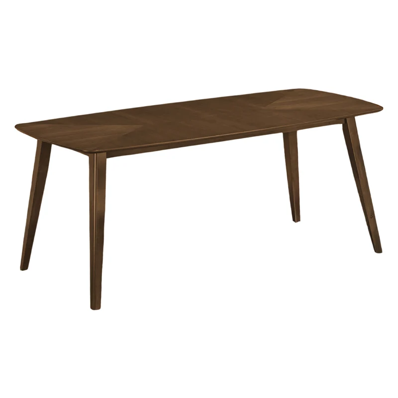 Table de salle à manger rectangulaire en bois/placage de noyer foncé - I 1364