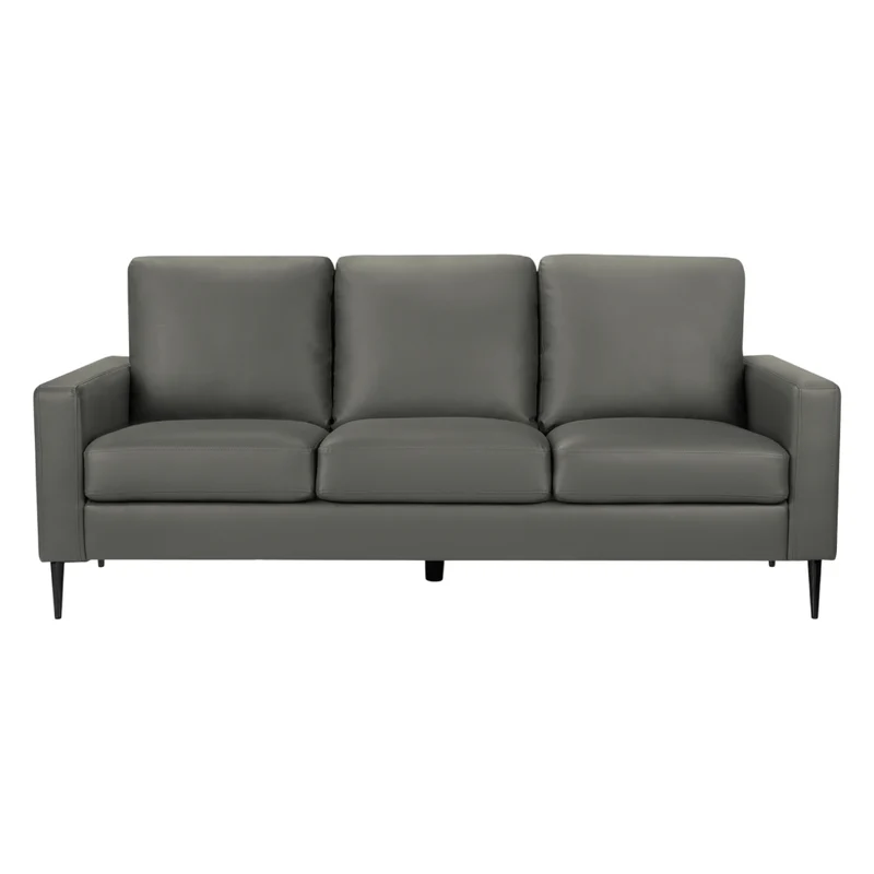 Sofa aspect cuir et en tissu