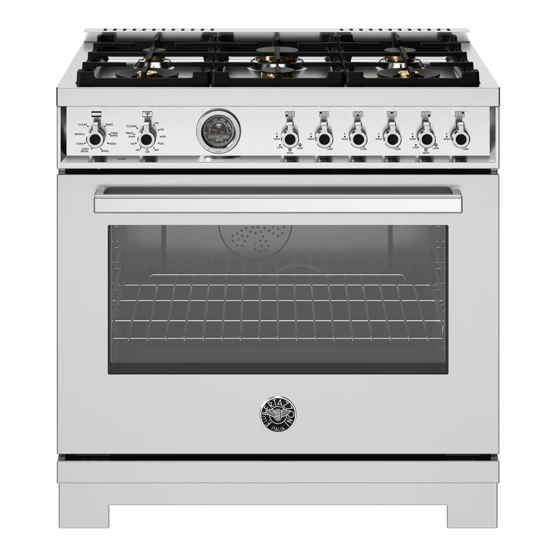 Cuisinière biénergie 36 po, 5,7 pi³ avec Convection double et Air Fry - Série Professional