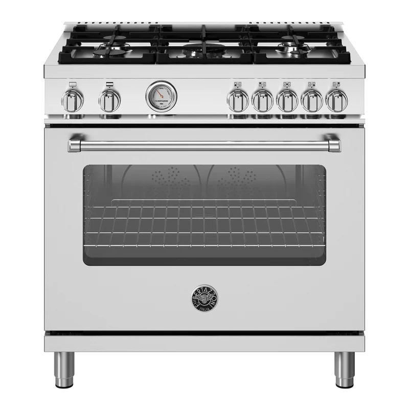 Cuisinière au gaz 36 po, 5,9 pi³ avec Convection double et Brûleur double anneau - Série Master