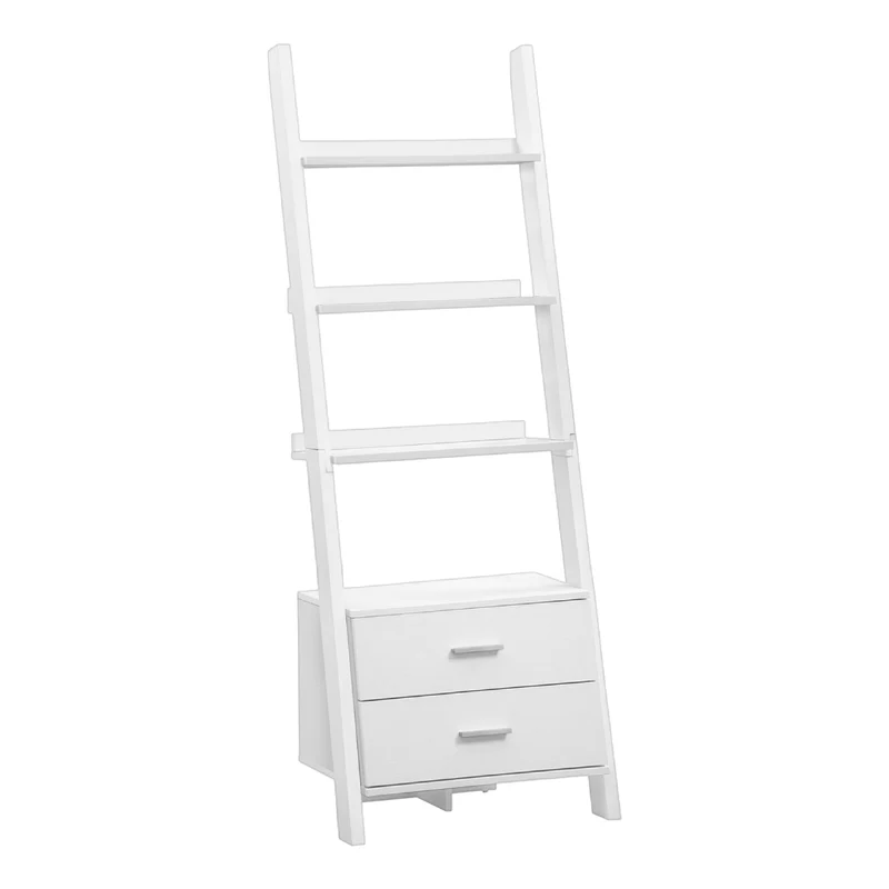 Étagère à échelle en MDF/stratifié avec 4 tablettes et 2 tiroirs - I 2562-2756-2542