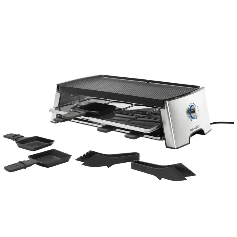 Ensemble à raclette électrique réversible pour 8 personnes - The Rock