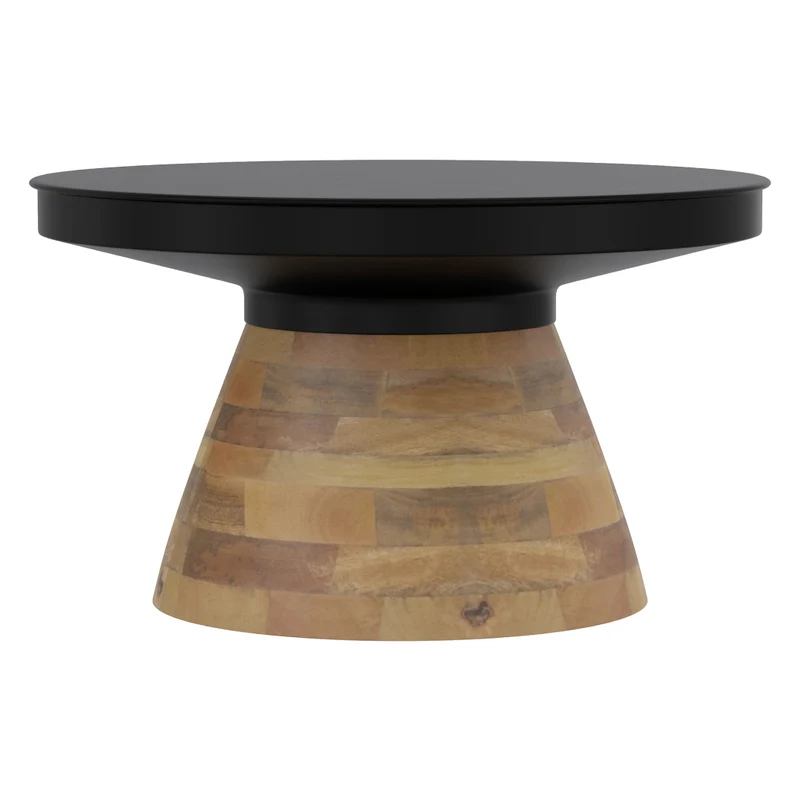 Table basse en fer noir et bois de manguier - Boden