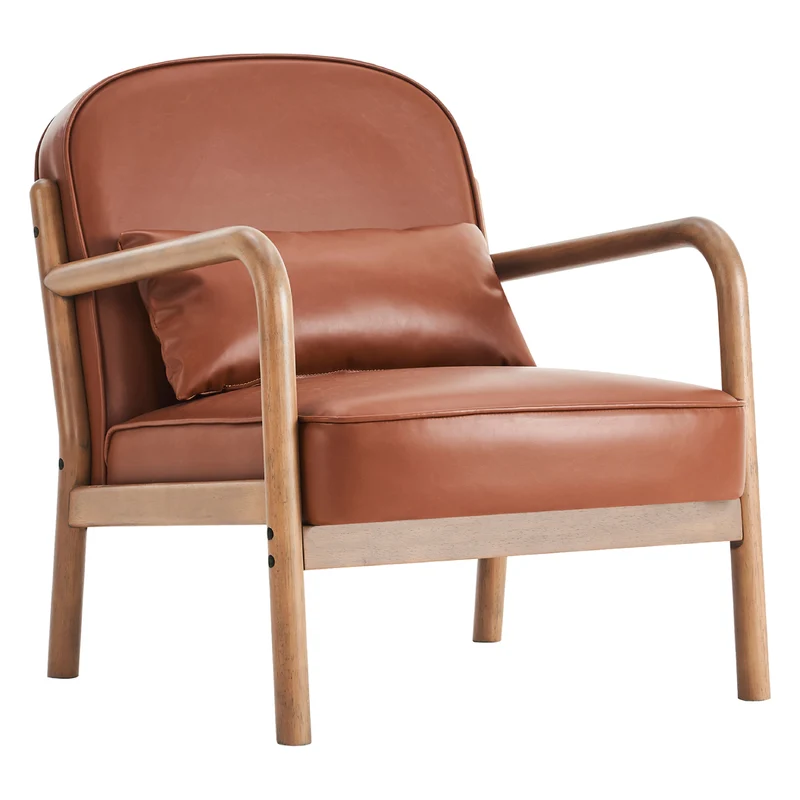 Chaise d'appoint aspect cuir ou en tissu - Fani