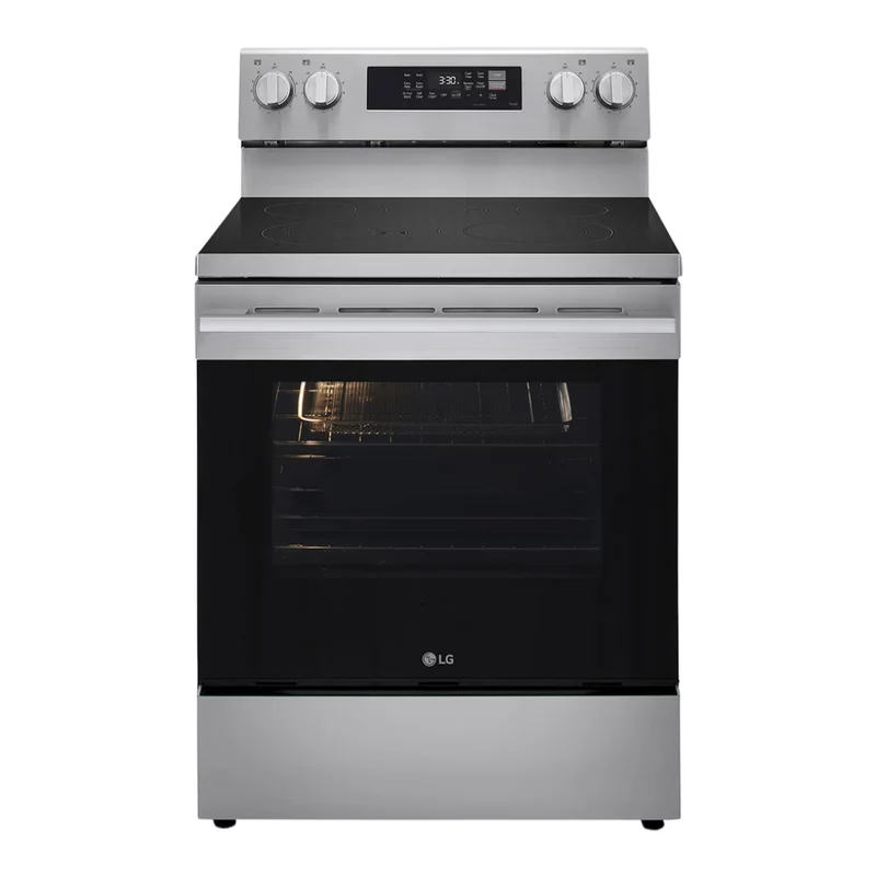Cuisinière électrique 30 po, 6,3 pi³ Inox avec Convection ProBake®, Air Fry et EasyClean®