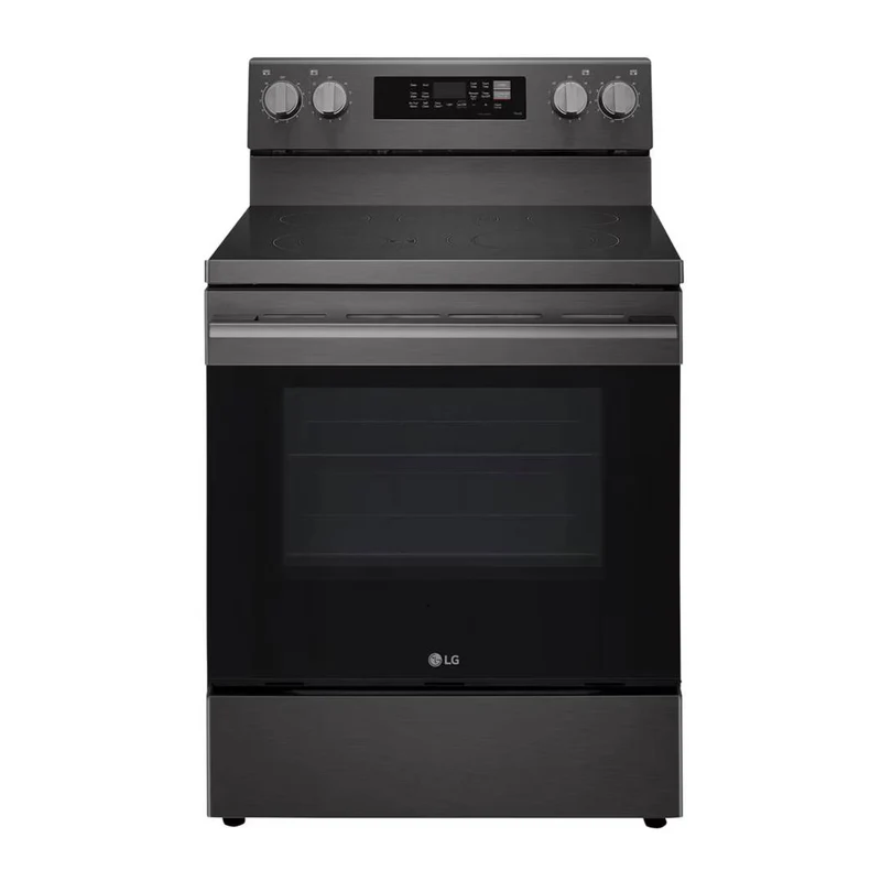 Cuisinière électrique 30 po, 6,3 pi³ Inox noir avec Convection ProBake®, Air Fry et InstaView®