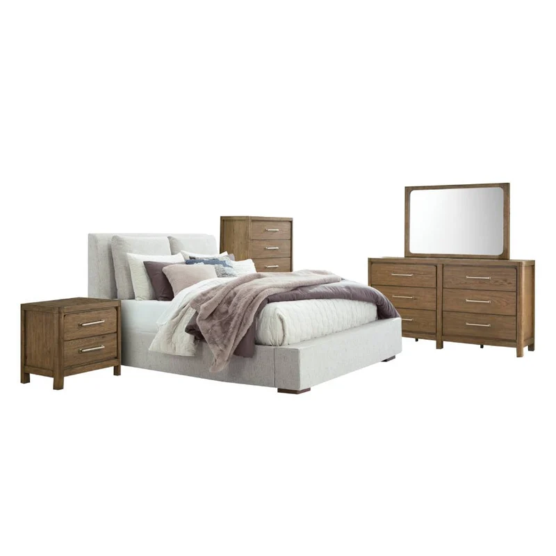 Mobilier de chambre à coucher 6 pièces Grand lit - Cabalynn Dressoni