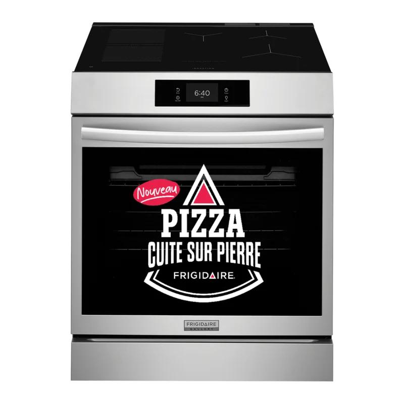Cuisinière à induction encastrable 30 po, 6,2 pi³ Inox avec Cuisson sur pierre à pizza et Air Fry