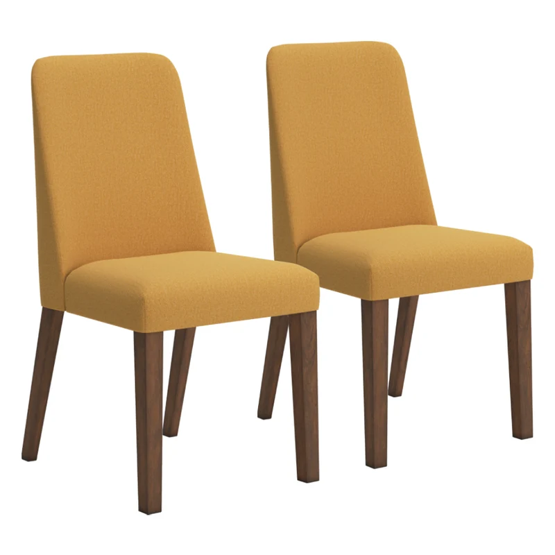 Ensemble de 2 chaises de salle à manger rembourrées en tissu - Lyncott