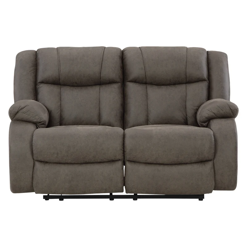 Causeuse inclinable aspect cuir brun - First Base