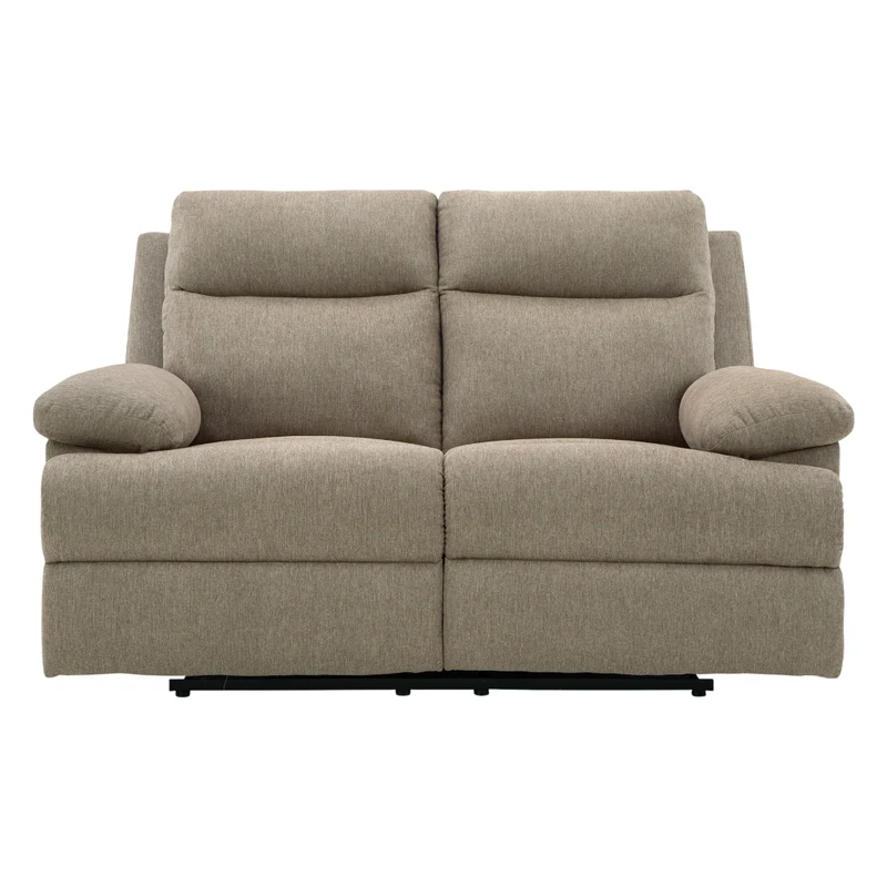Causeuse inclinable en tissu chenille taupe - Side-Swipe