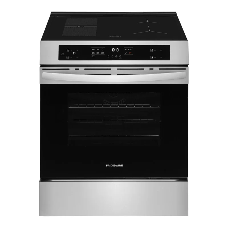 Cuisinière à induction encastrable 30 po, 5,3 pi³ Inox avec Convection, Air Fry et Nettoyage à la vapeur