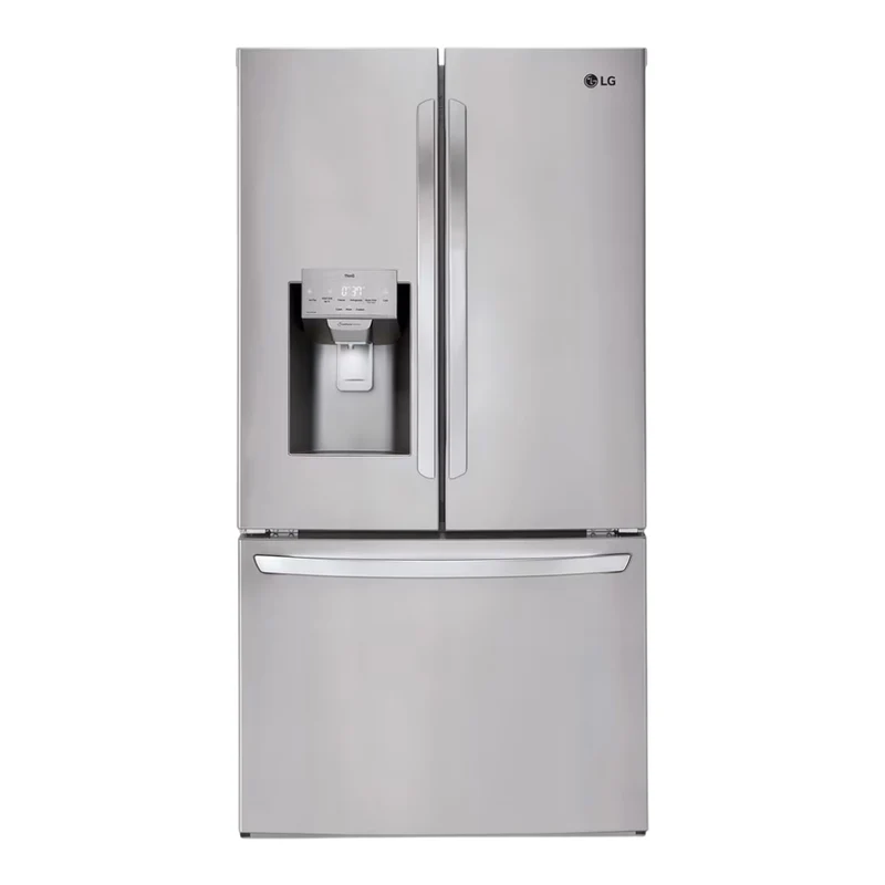 Réfrigérateur porte française 36 po 3 portes 28 pi³ Inox avec Wi-Fi et machines à glaçons