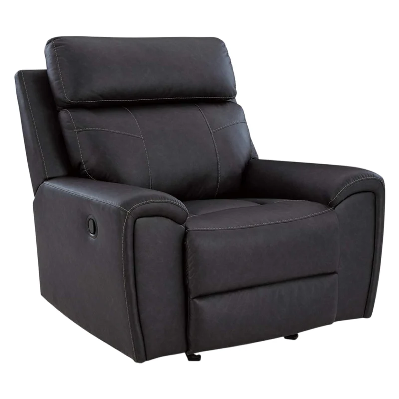 Fauteuil inclinable aspect cuir noir - Montacute