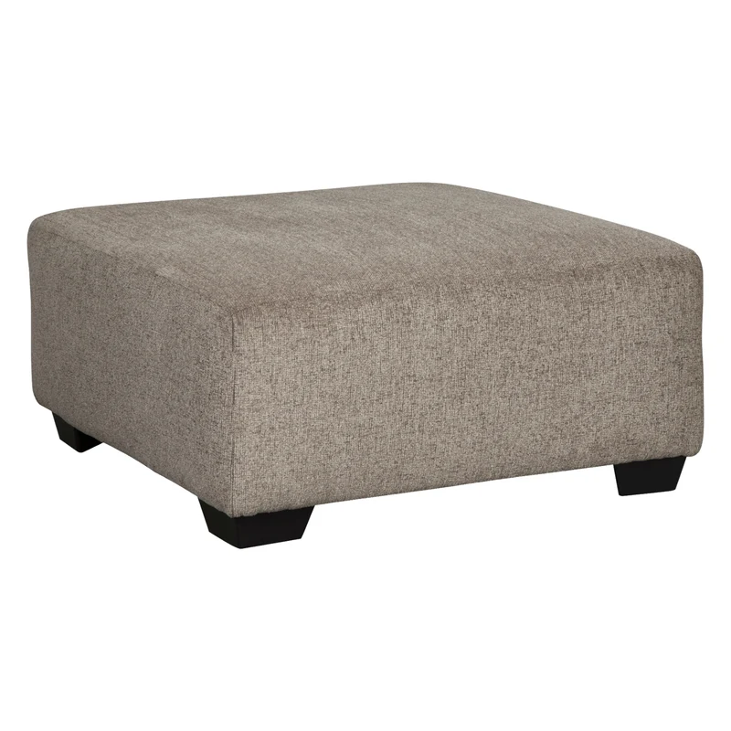 Ottoman surdimensionné en tissu taupe - Ballinasloe