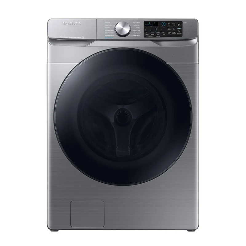 Laveuse à chargement frontal 27 po, 5,2 pi³ Argent platine avec Steam Wash et Smart Care