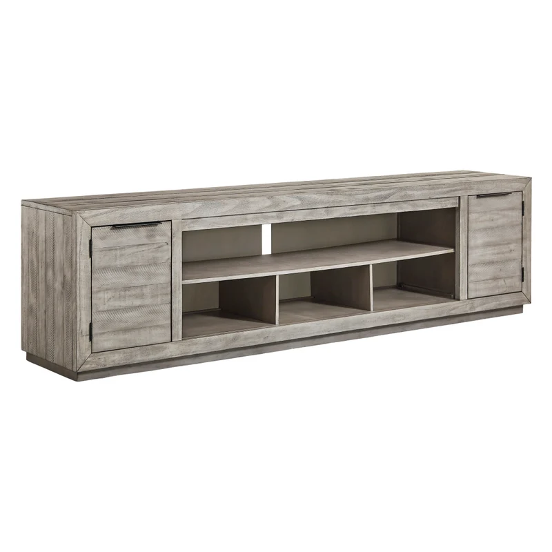 Meuble de télévision en bois/placage de pin gris pâle - Naydell