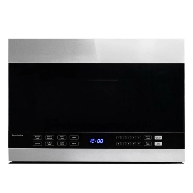Micro-ondes à hotte intégrée 24 po, 1,4 pi³ Inox avec Détecteur de fumée