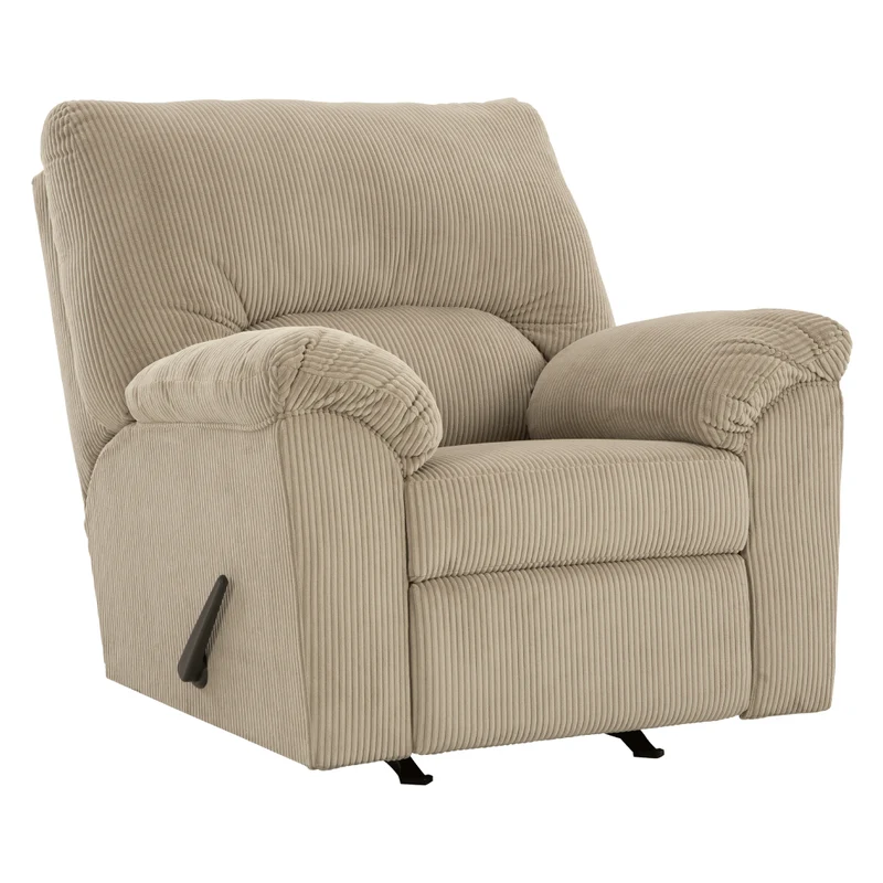 Fauteuil berçant et inclinable en tissu corduroy - SimpleJoy