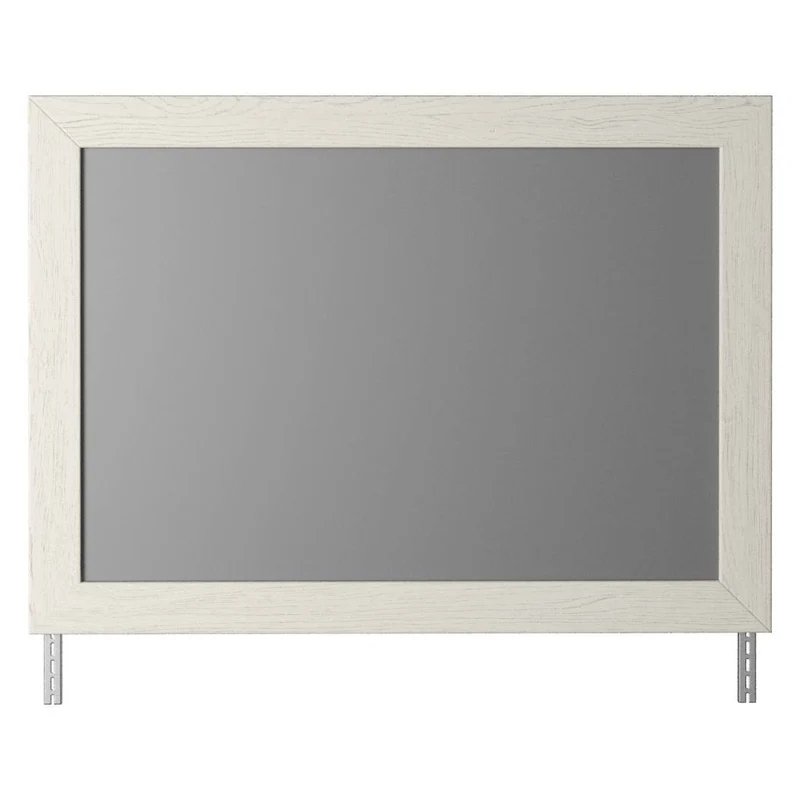 Miroir de bureau en bois/placage blanc - Stelsie