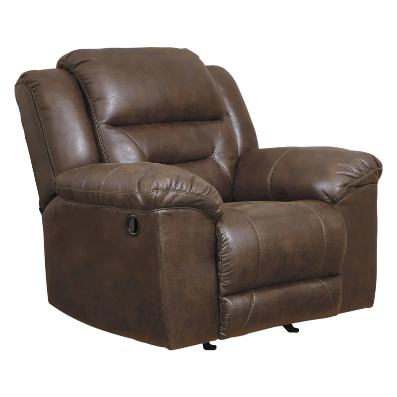 Fauteuil berçant et inclinable aspect cuir - Stoneland
