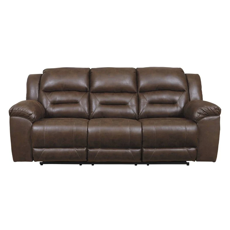 Sofa inclinable motorisé aspect cuir - Stoneland