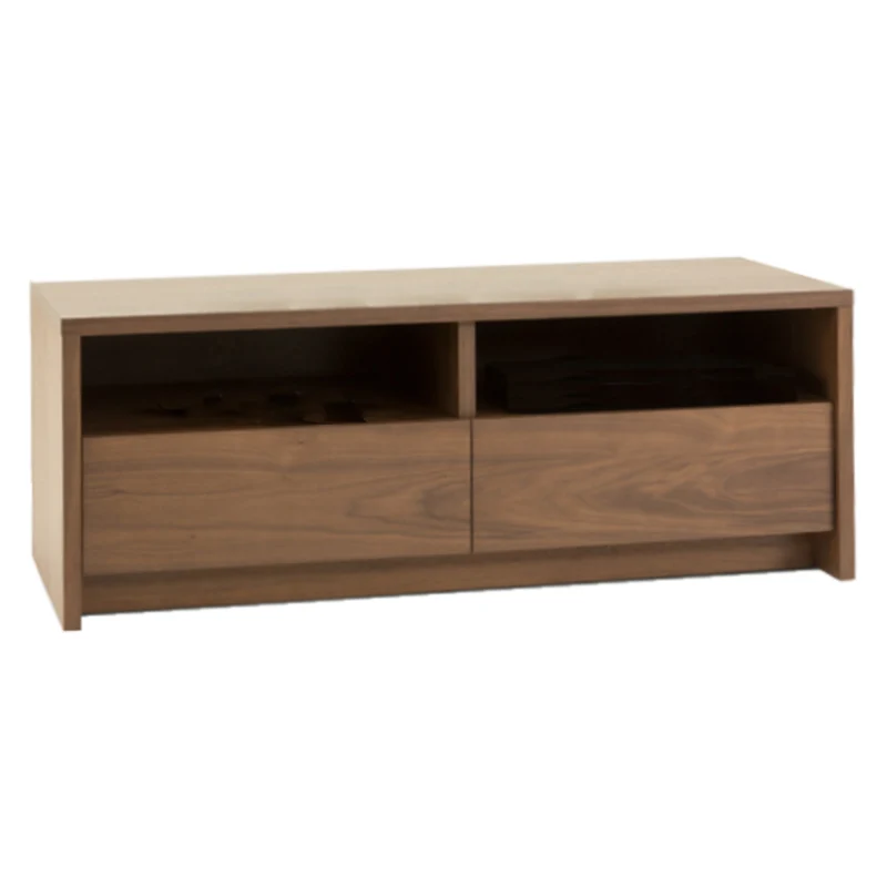 Meuble de télévision en bois de noyer avec 2 tiroirs - Lin