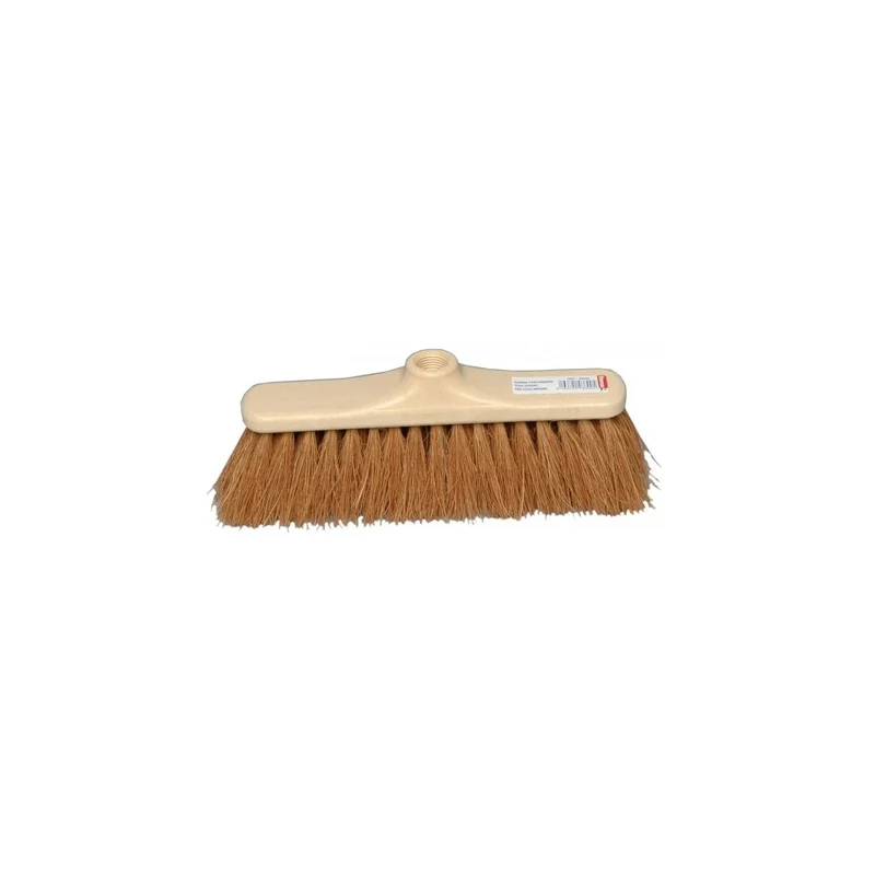 Balai coco synthétique 29 cm avec monture plastique à vis intégrée