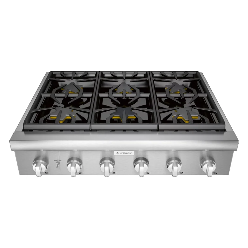 Plaque de cuisson au gaz 36 po. avec 6 brûleurs